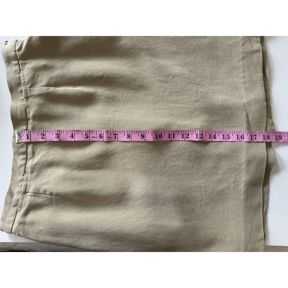 Banana Republic Y2K Khaki 100% Silk Short Mini Skirt Academia Preppy Casual Sz 6 - Picture 14 of 14